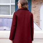 Lapel Single Breasted Wool Blend Trench Coat - Zeagoo (Us Only)