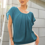 Zeagoo Women's Chiffon Lace Batwing Sleeve Blouse Tops
