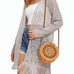 Lace Cover Up Tassel Sheer Cardigan - Zeagoo (Us Only)