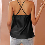 Zeagoo Women's Cowl Neck Satin Camisole