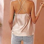Zeagoo Women's Cowl Neck Satin Camisole