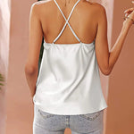 Zeagoo Women's Cowl Neck Satin Camisole