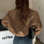 Zeagoo Women Bomber Jacket Casual Button Down Shackets