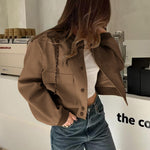 Zeagoo Women Bomber Jacket Casual Button Down Shackets