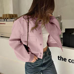 Zeagoo Women Bomber Jacket Casual Button Down Shackets