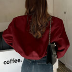 Zeagoo Women Bomber Jacket Casual Button Down Shackets