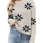 Zeagoo Women's Crew Neck Cropped Sweater Long Sleeve Knit Tops