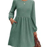 Zeagoo Women's Casual Knit Sweater Dress with Pockets
