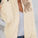 Zeagoo Sherpa Fleece Jacket Faux Fuzzy Casual Zip Up Coat