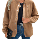 Zeagoo Women's Cozy Fleece Jacket Western Aztec Print Coat