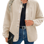 Zeagoo Women's Cozy Fleece Jacket Western Aztec Print Coat