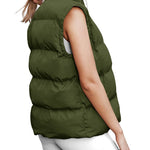 Zeagoo Women Sleeveless Warm Jackets Casual Stand Collar Puffer Vest