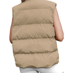 Zeagoo Women Sleeveless Warm Jackets Casual Stand Collar Puffer Vest