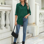 Zeagoo Long Sleeve Plaid Shirt for Women Flannel Button Down Shirts