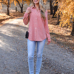 Zeagoo Long Sleeve Plaid Shirt for Women Flannel Button Down Shirts