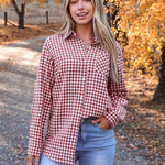 Zeagoo Long Sleeve Plaid Shirt for Women Flannel Button Down Shirts