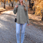 Zeagoo Long Sleeve Plaid Shirt for Women Flannel Button Down Shirts