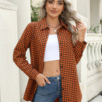 Zeagoo Long Sleeve Plaid Shirt for Women Flannel Button Down Shirts