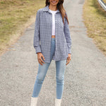 Zeagoo Long Sleeve Plaid Shirt for Women Flannel Button Down Shirts