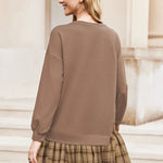 Zeagoo Women Oversized Sweatshirt Plaid Patchwork Dress