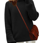 Zeagoo Women's 2024 Fall Turtleneck Sweaters Loose Knit Pullover