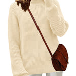 Zeagoo Women's 2024 Fall Turtleneck Sweaters Loose Knit Pullover