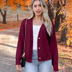 Zeagoo Women's Cropped Cardigan 2024 Fall Button Sweaters