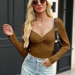 Zeagoo Sweaters for Women Long Sleeve V Neck Ribbed Knit Tops