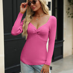 Zeagoo Sweaters for Women Long Sleeve V Neck Ribbed Knit Tops