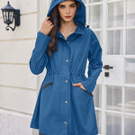 Zeagoo Women Rain Jacket Waterproof Lightweight Long Hooded Raincoat