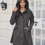 Zeagoo Women Rain Jacket Waterproof Lightweight Long Hooded Raincoat