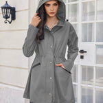 Zeagoo Women Rain Jacket Waterproof Lightweight Long Hooded Raincoat