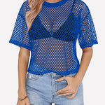 Zeagoo Mesh T Shirts Short Sleeve Hollow Out Shirts