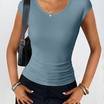 Zeagoo Tank Tops Sleeveless Tops Ribbed Knit Cap Sleeve Blouse