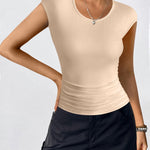 Zeagoo Tank Tops Sleeveless Tops Ribbed Knit Cap Sleeve Blouse