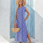 Zeagoo Women Floral Maxi Dress Summer Casual Sleeveless Sundress