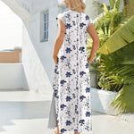 Zeagoo Women Floral Maxi Dress Summer Casual Sleeveless Sundress