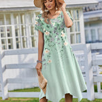 Casual A-Line Flowy T-Shirt Dress with Pockets (US Only)