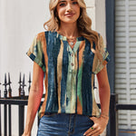 Dressy Casual Short Sleeve Henley Tops (US Only)