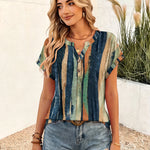 Dressy Casual Short Sleeve Henley Tops (US Only)