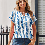 Dressy Casual Short Sleeve Henley Tops (US Only)
