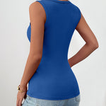Basic Square Neck Ribbed Tank Tops (US Only)