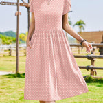 Zeagoo Women Short Sleeve Midi Dress with Pockets (US Only)