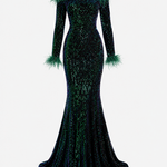 Amelia Sinclair | Off-Shoulder Sequin Mermaid Gown For Women