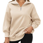 Zeagoo Women Sweatshirts Quarter Zip Stand Collar Pullovers Fleece Workout Hoodies Y2K Clothes