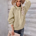 Fuzzy Fleece Jackets Oversized Open Front Coat Zipper Outwear(TTShop02) - Zeagoo (Us Only)