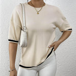Zeagoo Knit Short Sleeve Tops