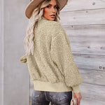 Fuzzy Fleece Jackets Oversized Open Front Coat Zipper Outwear(TTShop02) - Zeagoo (Us Only)