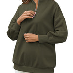 Zeagoo Women Sweatshirts Quarter Zip Stand Collar Pullovers Fleece Workout Hoodies Y2K Clothes