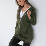Fleece Hoodies Tunic Long Hoodie Jacket - Zeagoo (Us Only)
